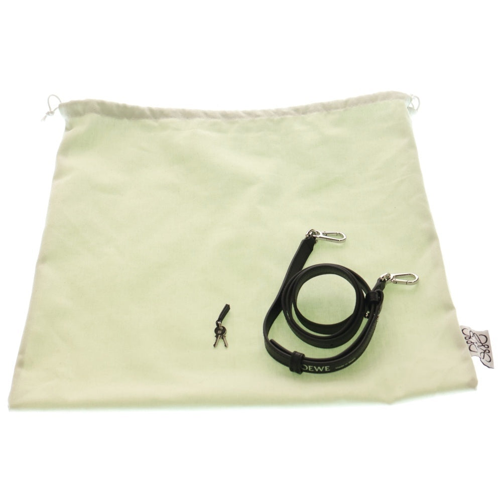 LOEWE(ロエベ) アマソナ23 2wayハンドバッグ ショルダーバッグ ブラック レザー シルバー金具