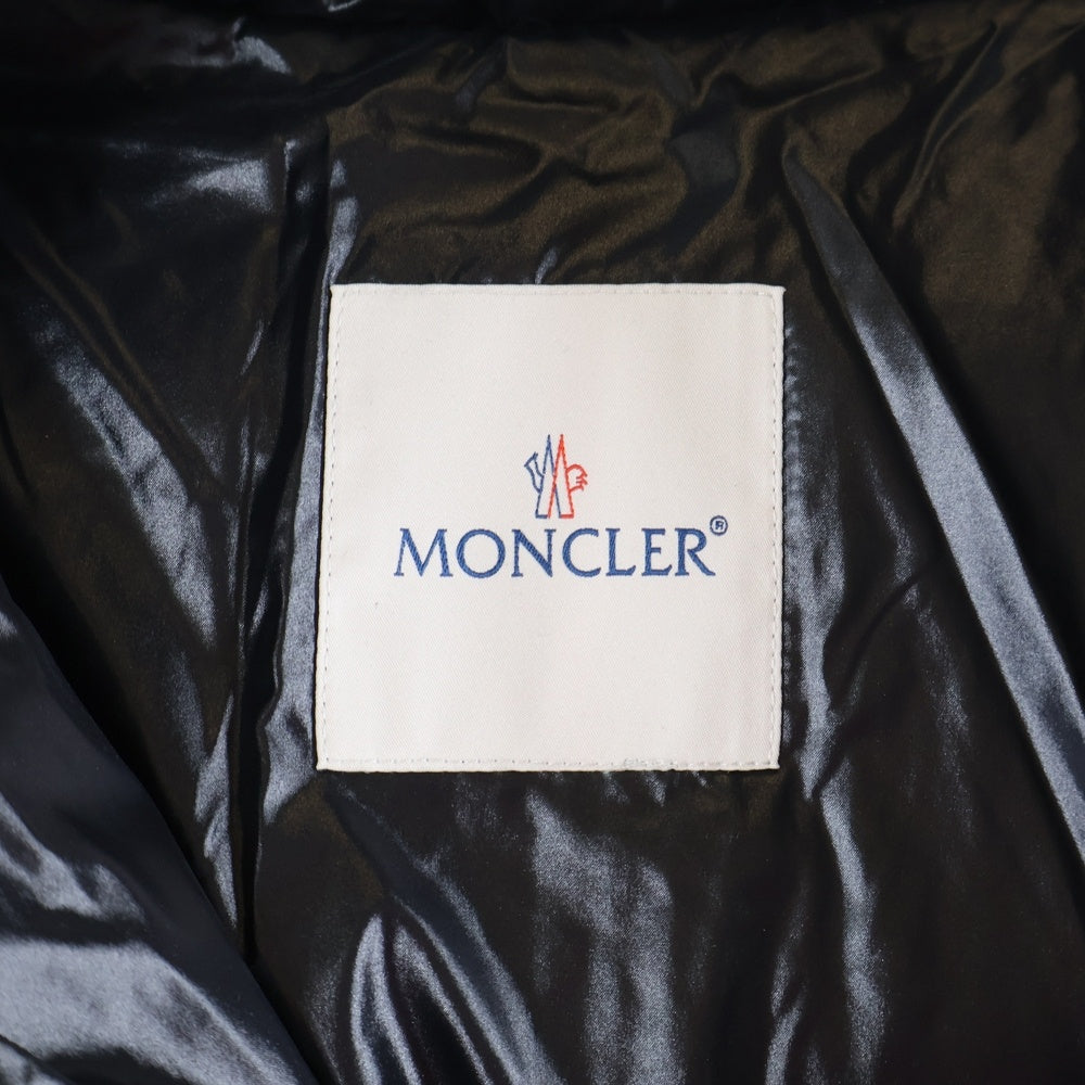 MONCLER(モンクレール) 21AW ASPIN アスピン MILANO ラバーワッペン バックロゴ フーデッド ジップアップ ダウンジャケット ブラック G209X1A00003 68950