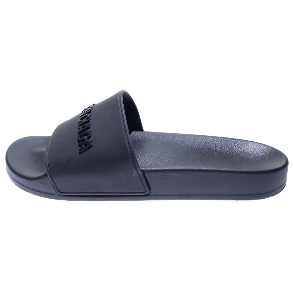 BALENCIAGA(バレンシアガ) ラバー ロゴ フラット シャワーサンダル シューズ ブラック