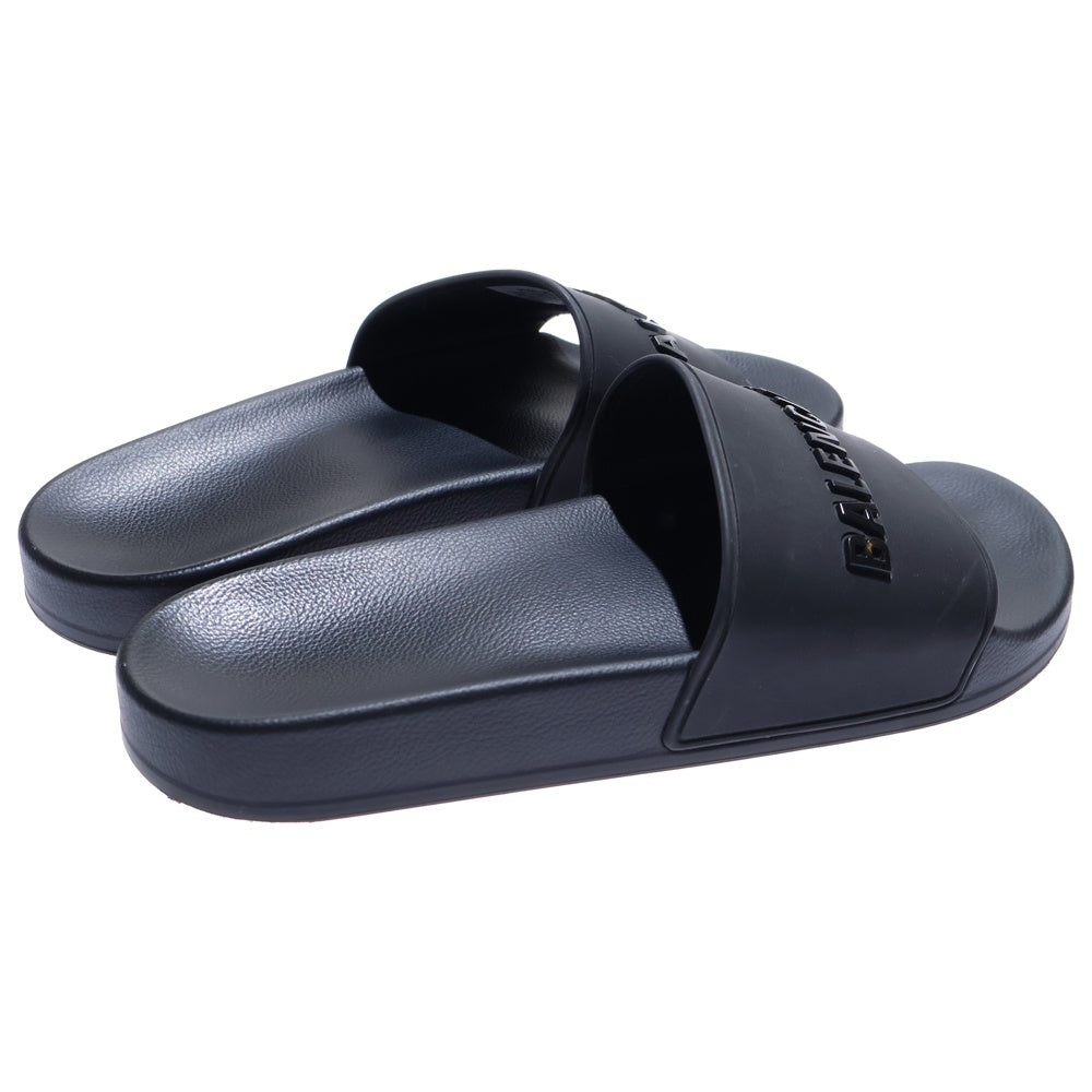 BALENCIAGA(バレンシアガ) ラバー ロゴ フラット シャワーサンダル シューズ ブラック