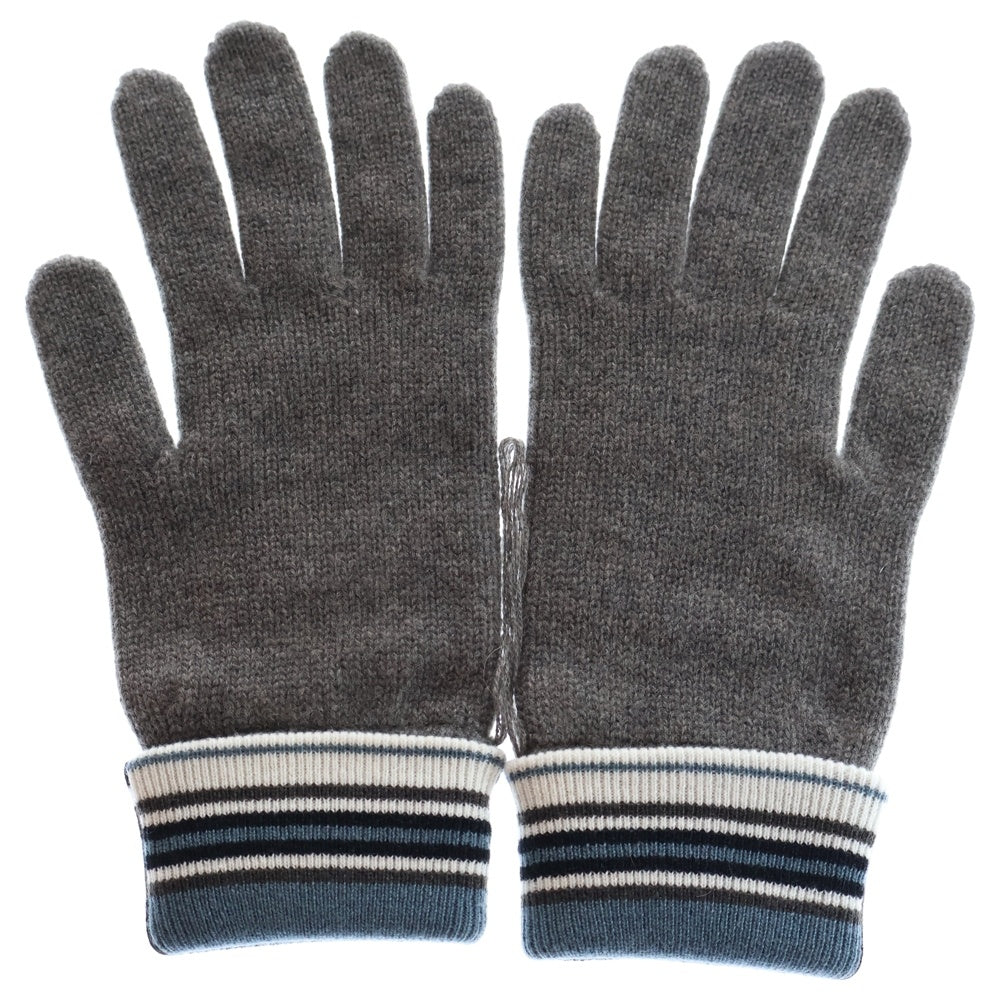 HERMES(エルメス) Hツイスト 手袋 ニット グローブ グレー