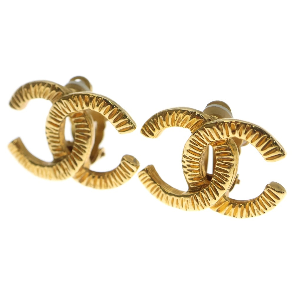 CHANEL(シャネル) ココマークイヤリング ビッグギザ ゴールド レディース