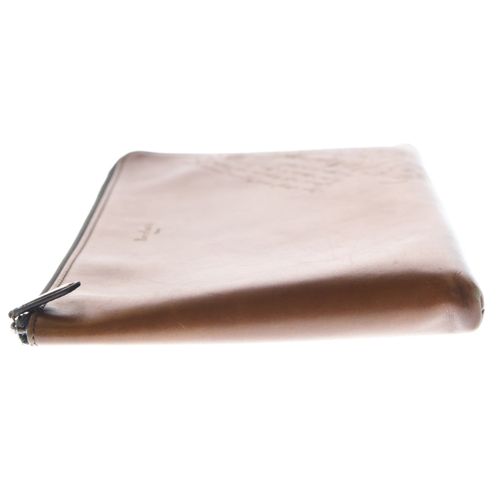 Berluti(ベルルッティ) カリグラフィ ニノGM クラッチバック ブラウン セカンドバッグ レザー