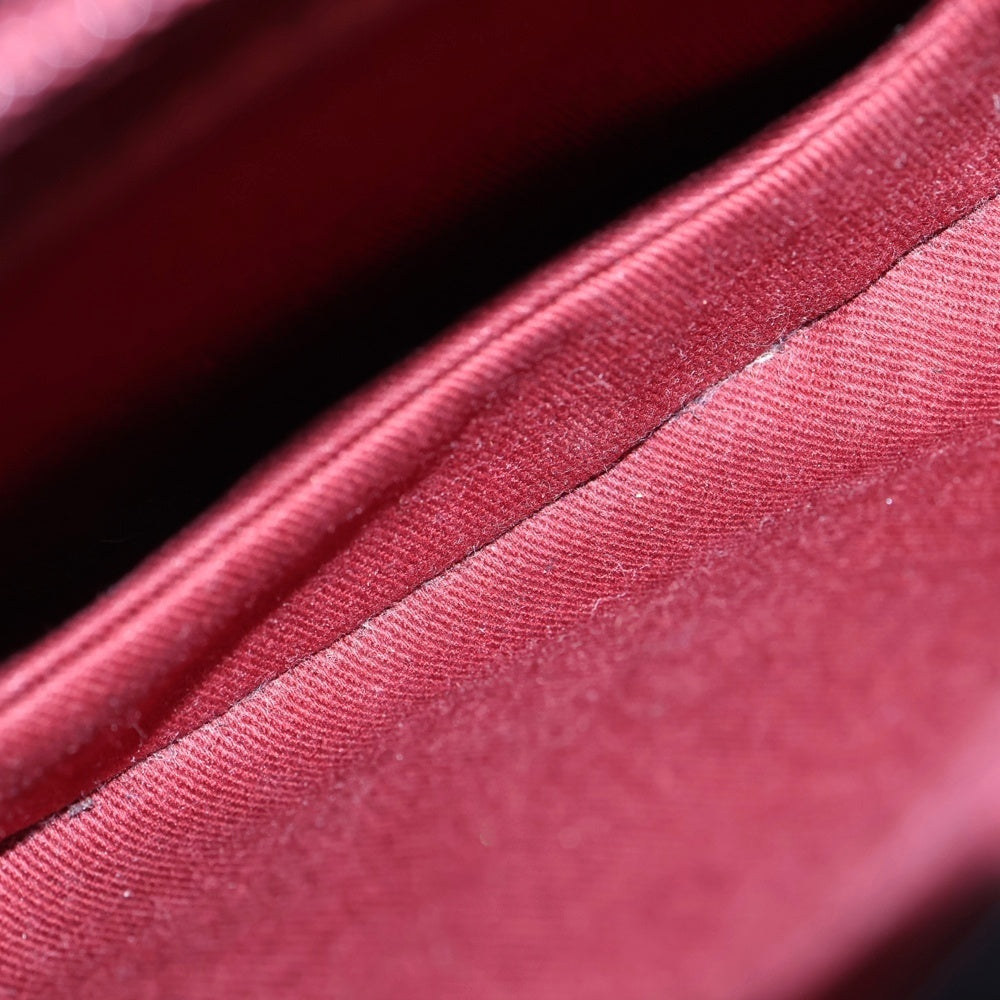 CHANEL(シャネル) マトラッセ ハーフムーン ココマーク ターンロック シャイニーカーフスキン レザー Wチェーン ショルダーバッグ ゴールド金具 ブラック 20番台