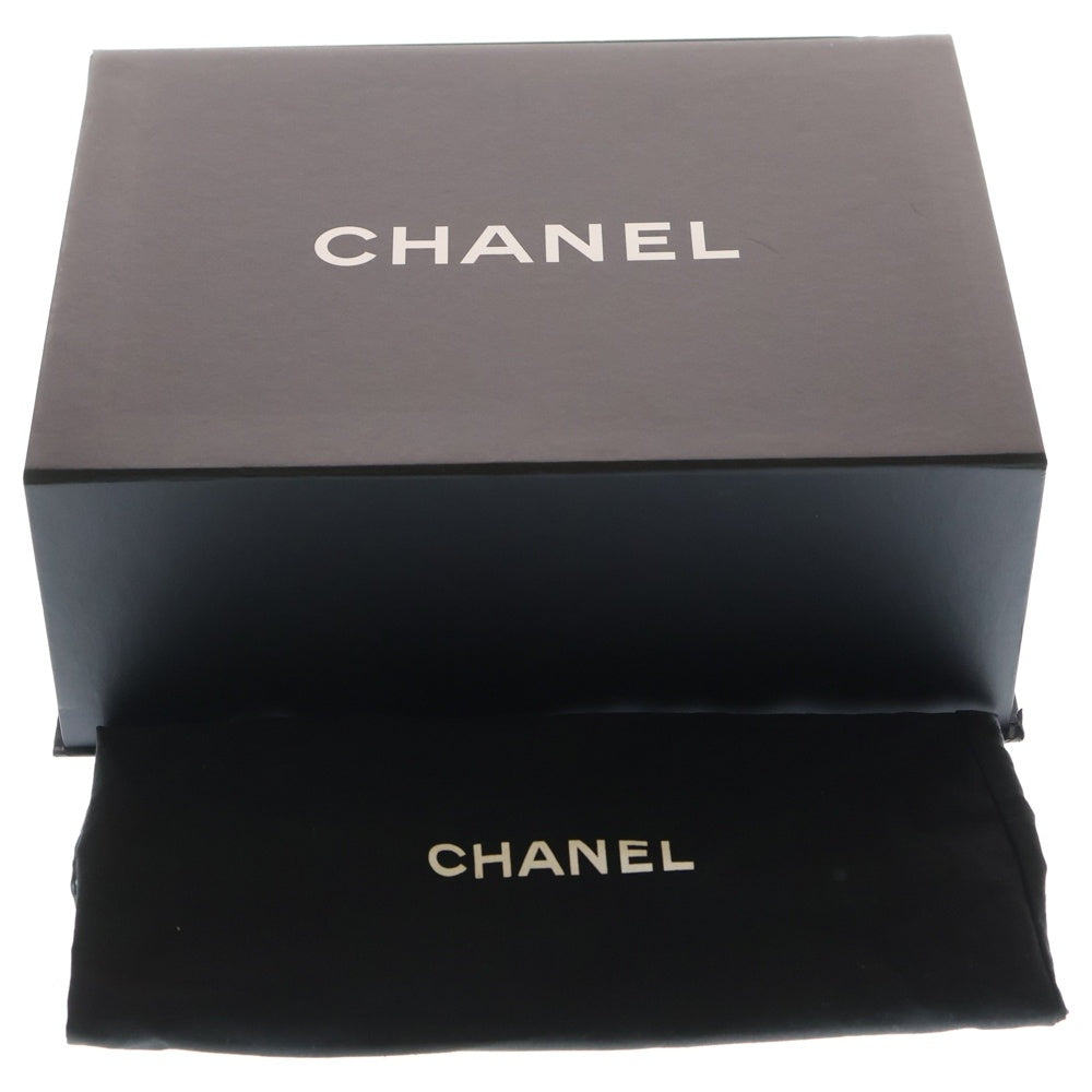 CHANEL(シャネル) マトラッセ ハーフムーン ココマーク ターンロック シャイニーカーフスキン レザー Wチェーン ショルダーバッグ ゴールド金具 ブラック 20番台