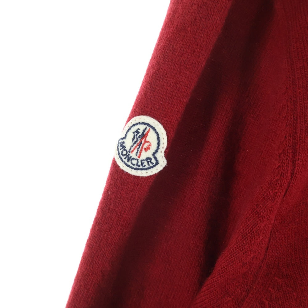 MONCLER(モンクレール) Vネック ニットセーター ウール レッド A20919144500 97890