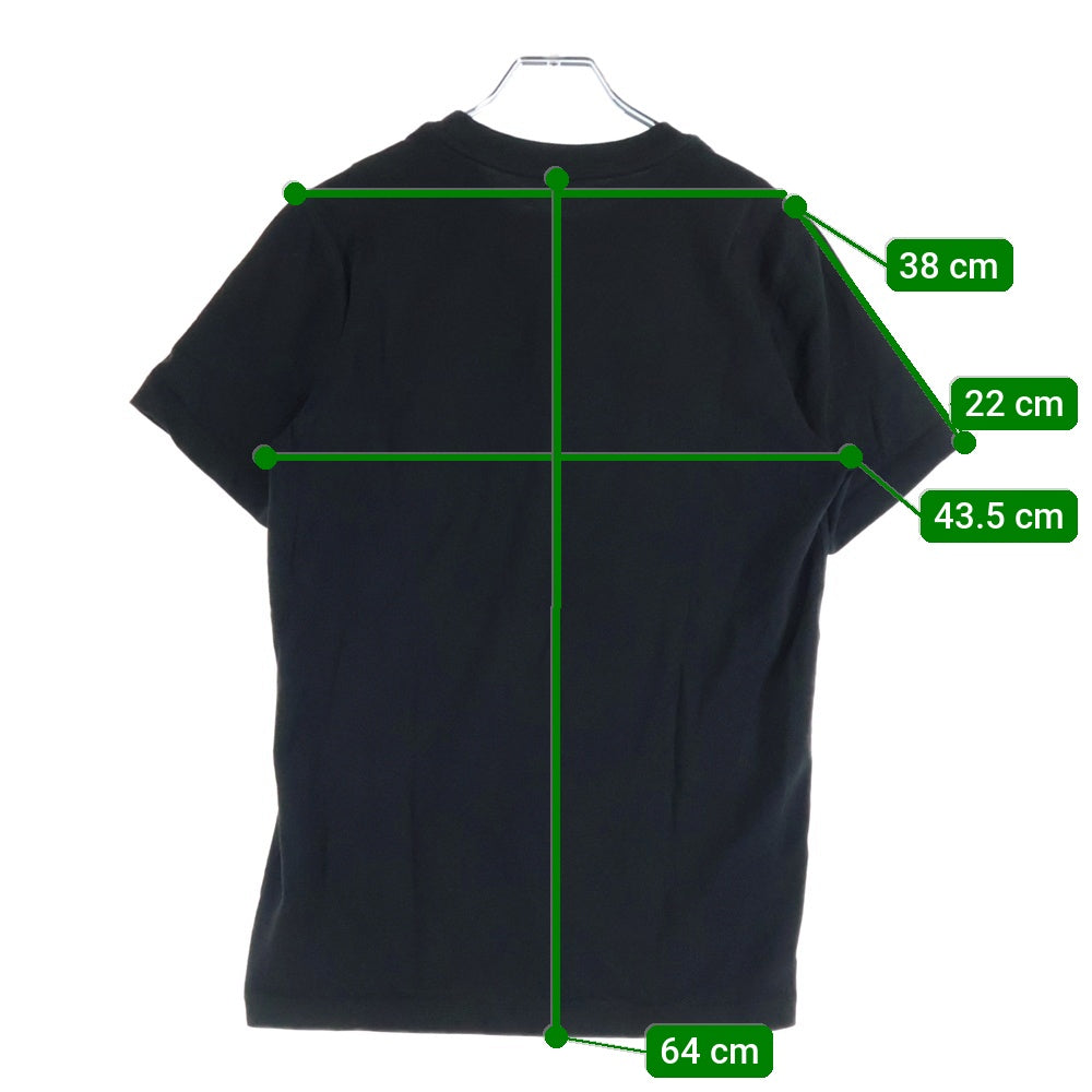MONCLER(モンクレール) 24AW フロッキーロゴプリント ワッペン クルーネック 半袖Tシャツ カットソー ブラック J20918C00024 8390T