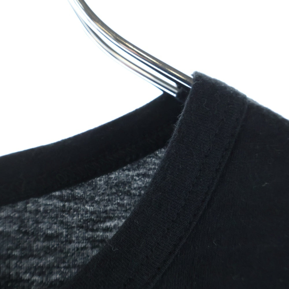 agnes b.(アニエスベー) ロゴプリント クルーネック 長袖Tシャツ カットソー ブラック