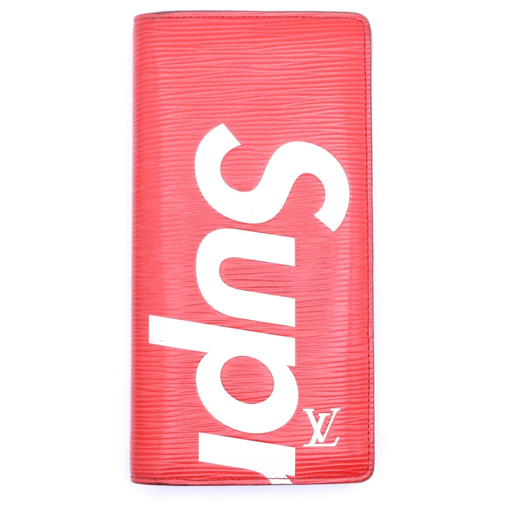 SUPREME(シュプリーム) エピ ポルトフォイユ・プラザ M67719 レッド レザー 二つ折り財布