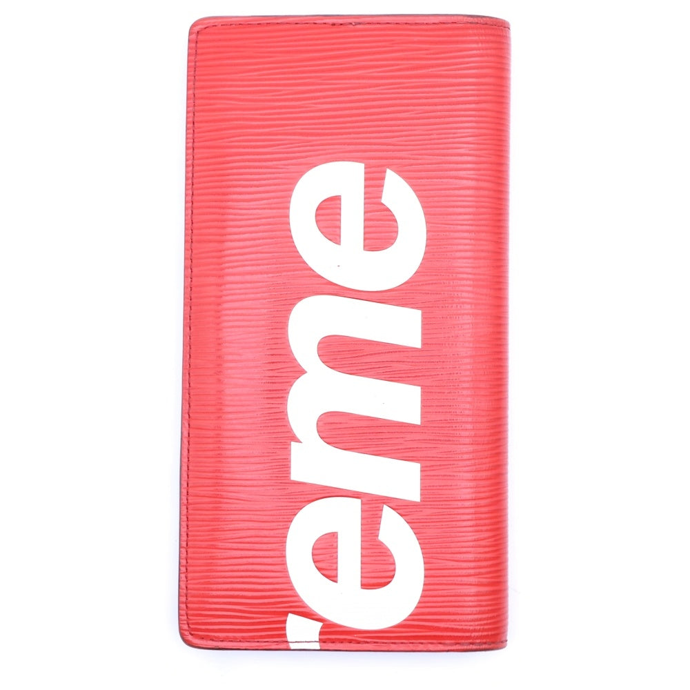 SUPREME(シュプリーム) エピ ポルトフォイユ・プラザ M67719 レッド レザー 二つ折り財布