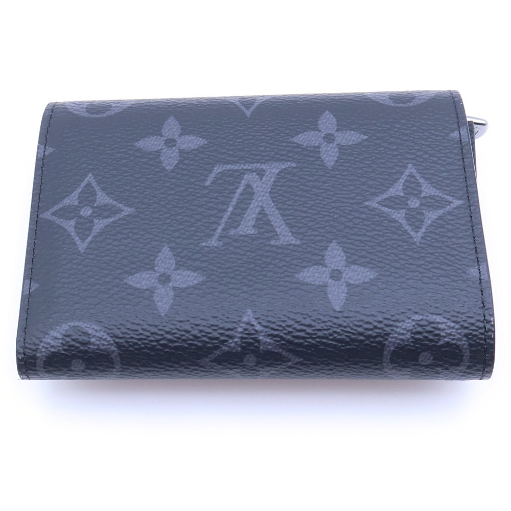 LOUIS VUITTON(ルイヴィトン) モノグラムエクリプス ヴィクター・ウォレット コンパクトウォレット 三つ折り財布 ブラック PVC M12598 ガンメタ金具 レディース