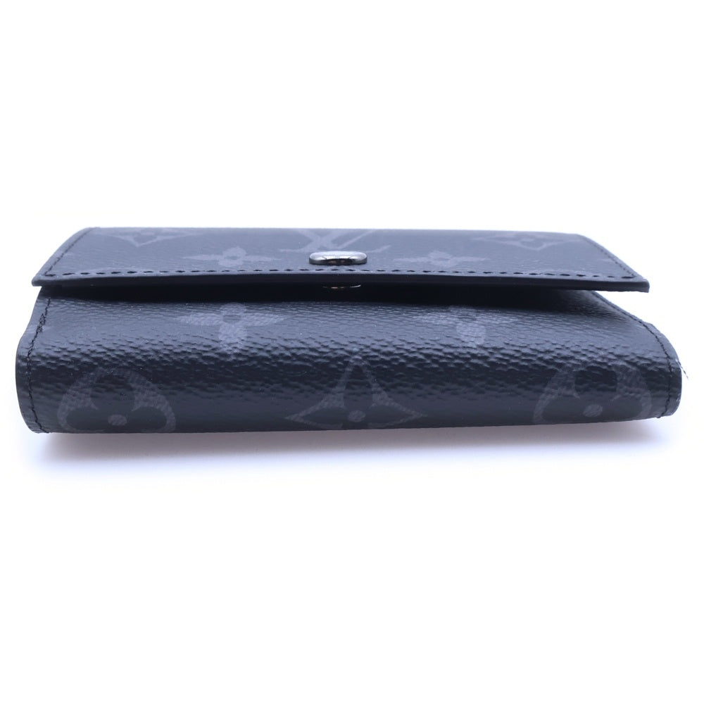 LOUIS VUITTON(ルイヴィトン) モノグラムエクリプス ヴィクター・ウォレット コンパクトウォレット 三つ折り財布 ブラック PVC M12598 ガンメタ金具 レディース