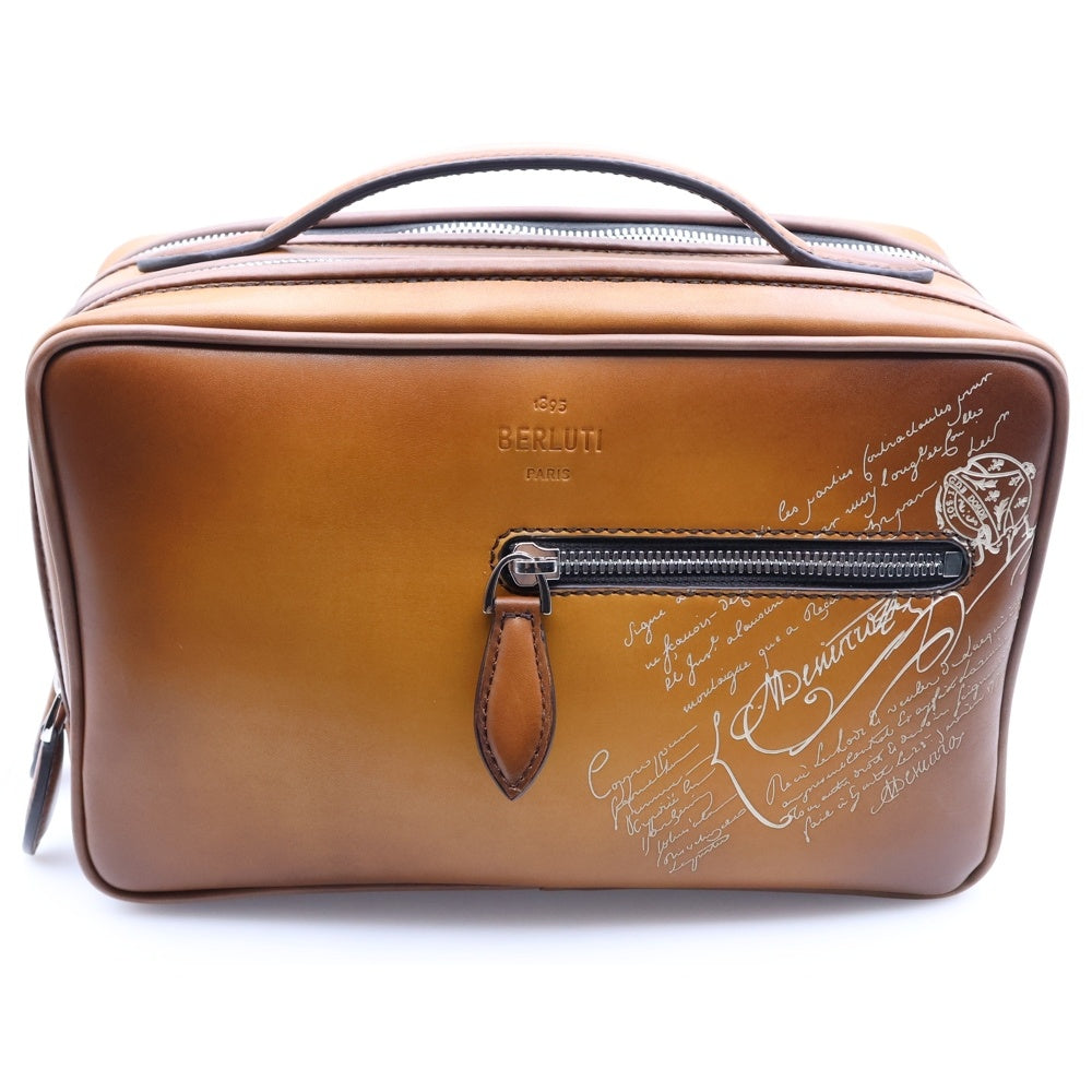 Berluti(ベルルッティ) カリグラフィ パティーヌ フォーミュラ セカンドバッグ ブラウン レザー