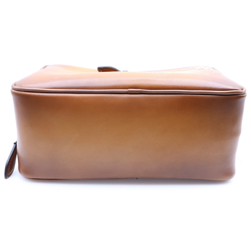 Berluti(ベルルッティ) カリグラフィ パティーヌ フォーミュラ セカンドバッグ ブラウン レザー