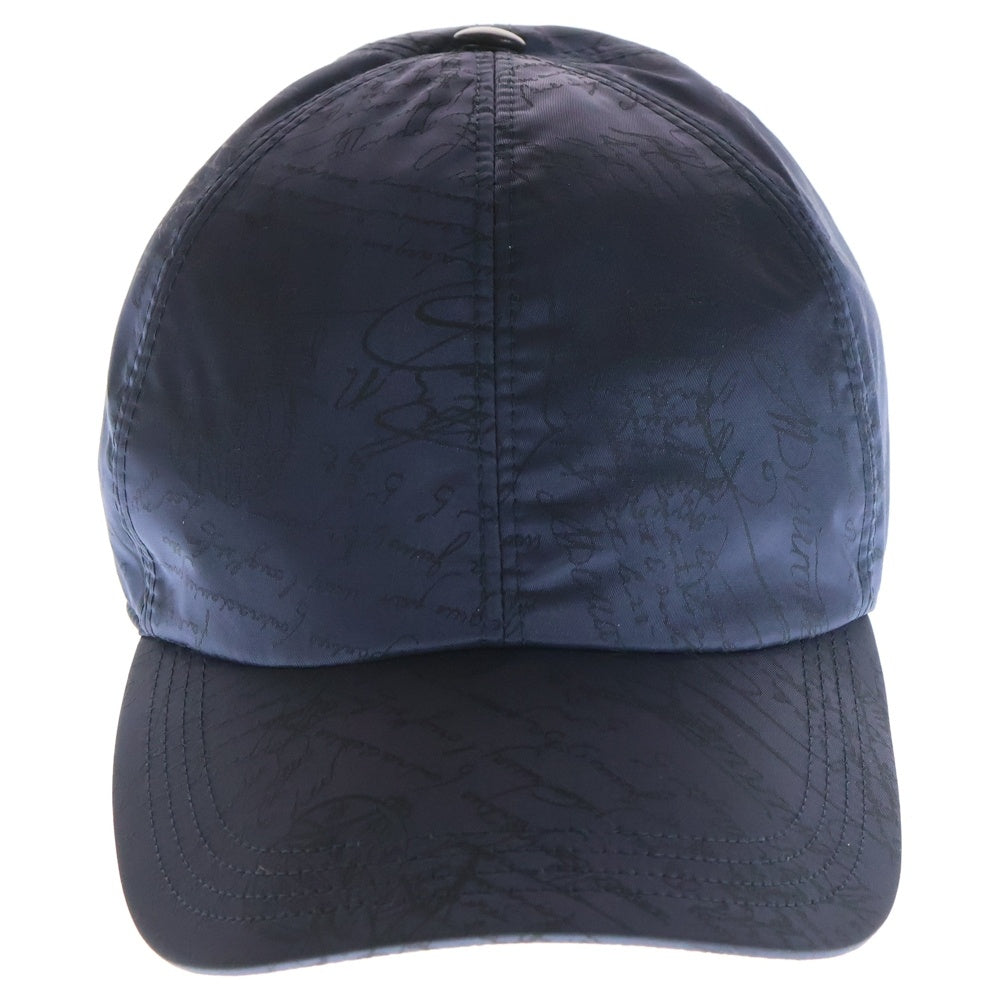 Berluti(ベルルッティ) スクリットパターン カリグラフィ ベースボールキャップ ネイビー レディース