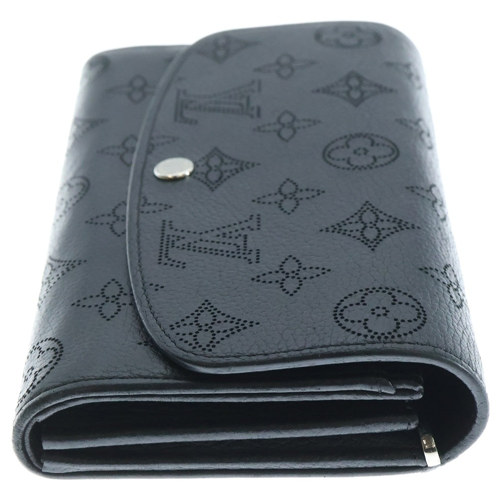 LOUIS VUITTON(ルイヴィトン) モノグラムマヒナ ポルトフォイユ イリス ロングウォレット 長財布 カードケース ブラック ノワール M60143 シルバー金具