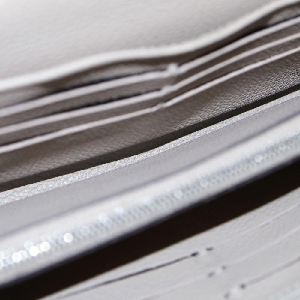 LOUIS VUITTON(ルイヴィトン) モノグラムマヒナ ポルトフォイユ イリス ガレ ロングウォレット 長財布 カードケース ベージュ レザー M60144 シルバー金具 レディース