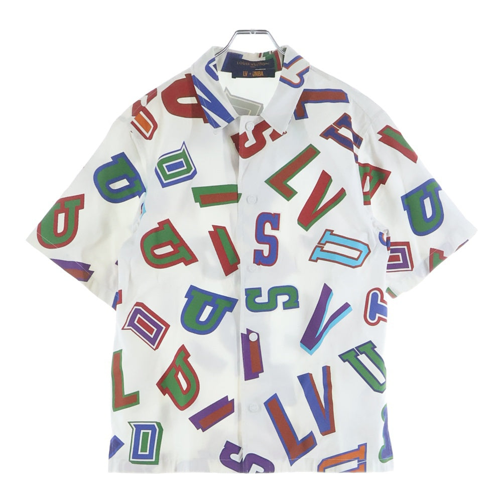 LOUIS VUITTON(ルイヴィトン) NBA バスケットボール レターオーバーシャツ ホワイト RM212M ES9 HLS01W