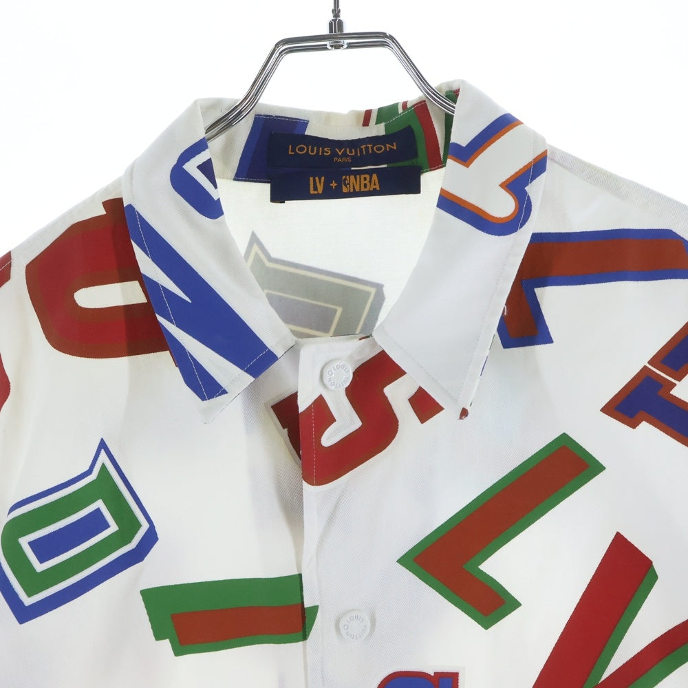 LOUIS VUITTON(ルイヴィトン) NBA バスケットボール レターオーバーシャツ ホワイト RM212M ES9 HLS01W