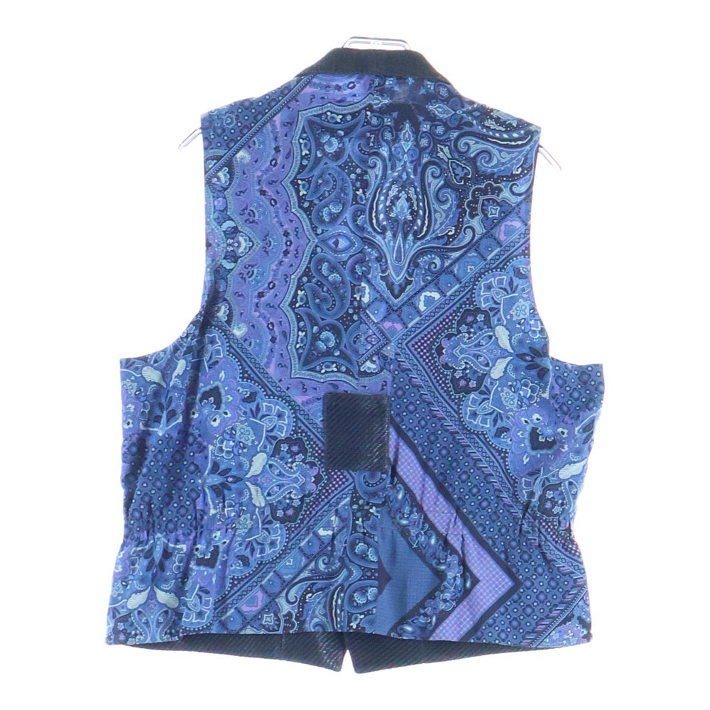 ETRO(エトロ) ペイズリー柄切り替え ベスト ネイビー