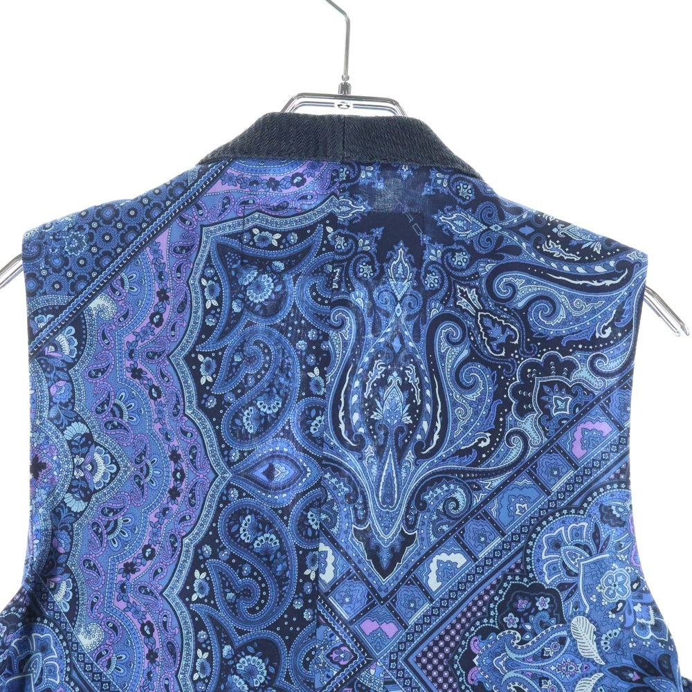 ETRO(エトロ) ペイズリー柄切り替え ベスト ネイビー