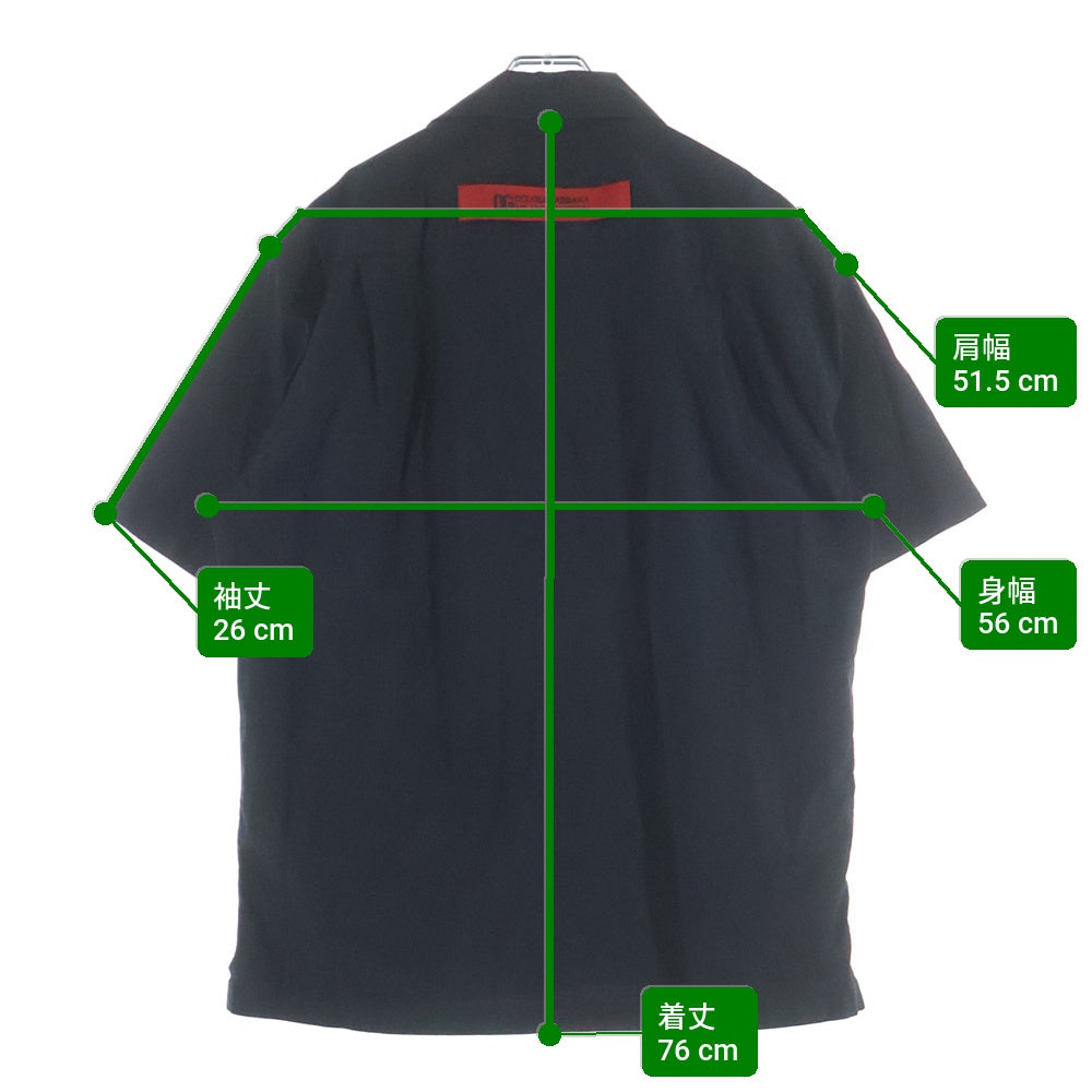 DOLCE & GABBANA(ドルチェアンドガッバーナ) グラフィックプリント 半袖シャツ ブラック/レッド G5JG5T