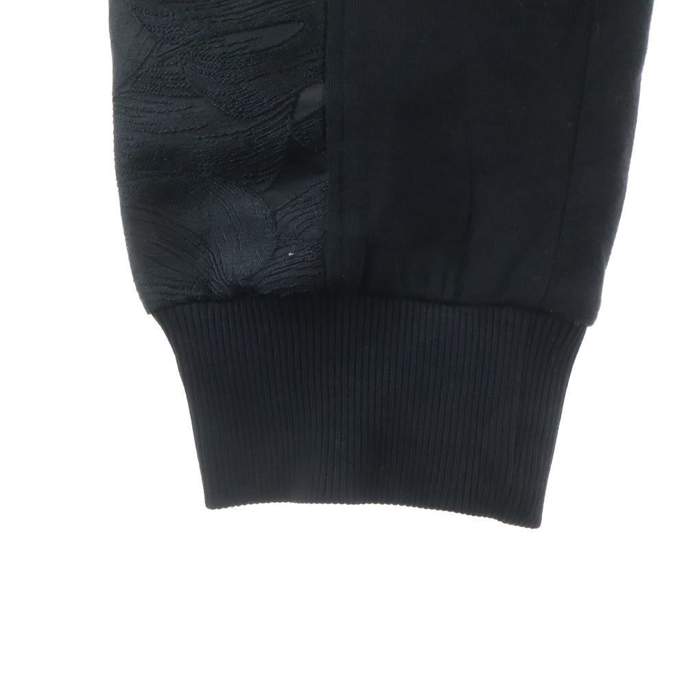 DOLCE & GABBANA(ドルチェアンドガッバーナ) レオパード柄 ジャガード切り替え スウェットトラック ジョガーパンツ ブラック