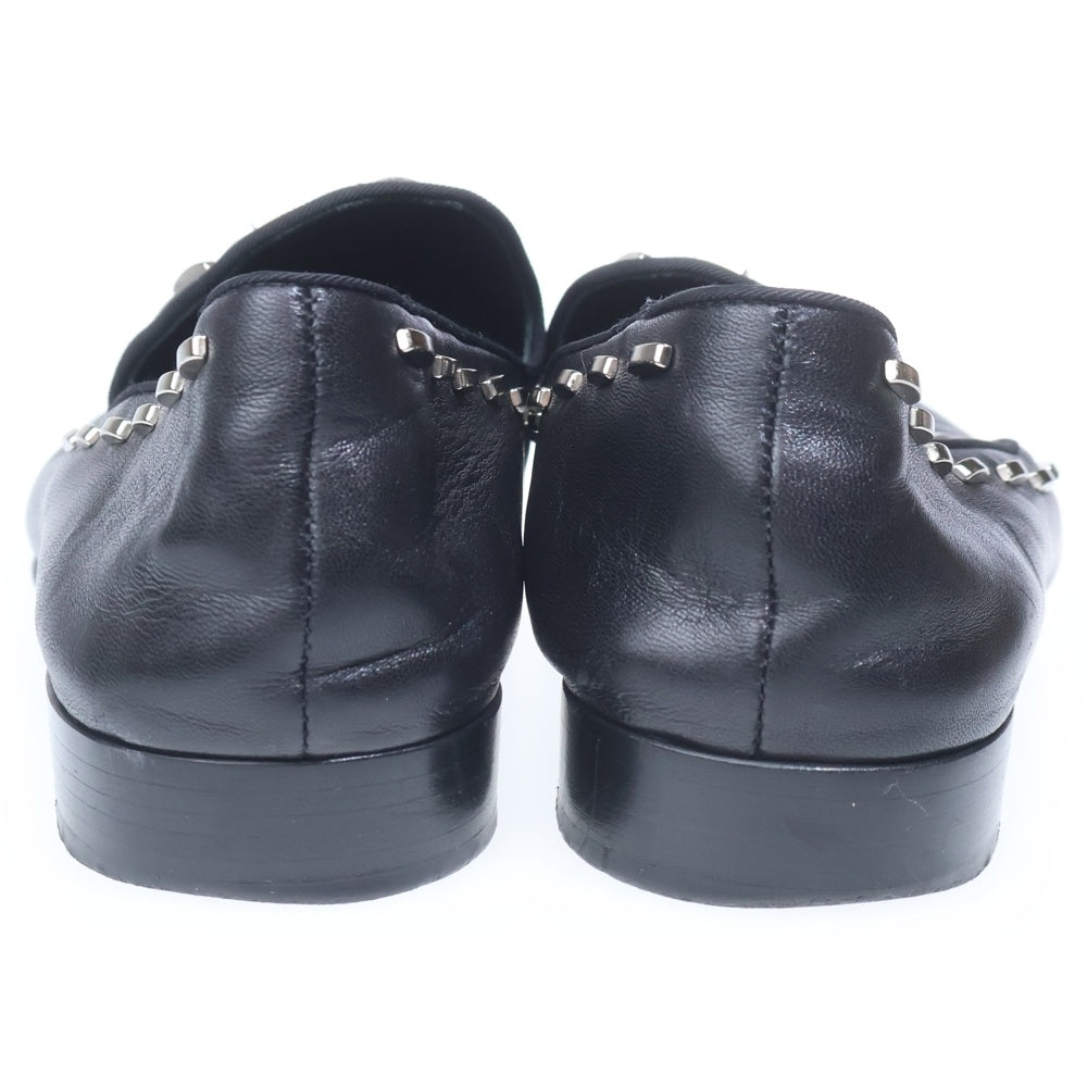 GIUSEPPE ZANOTTI(ジュゼッペ ザノッティ) スタッズ レザー ローカットシューズ ローファー ブラック