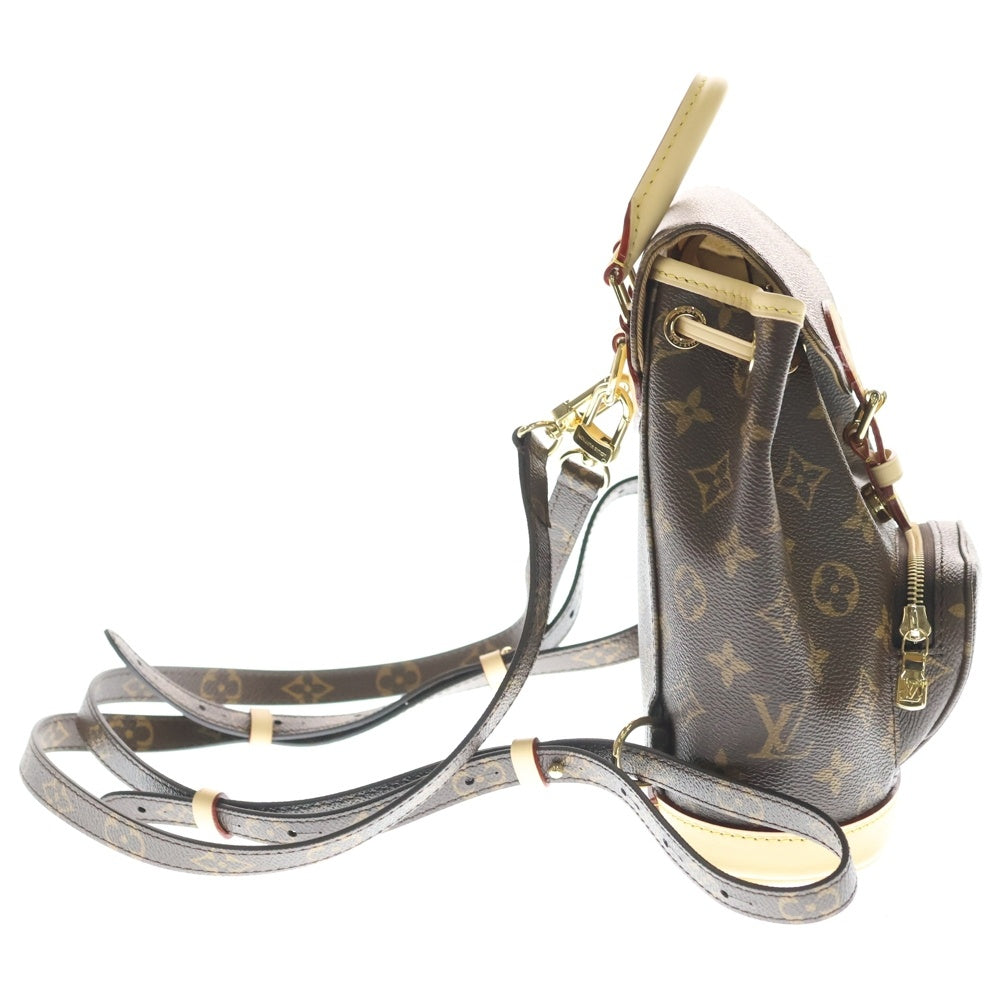 LOUIS VUITTON(ルイヴィトン) モノグラム モンスリMINI リュックサック バックパック ハンドバッグ ブラウン レザー×PVC M11199 ゴールド金具 レディース