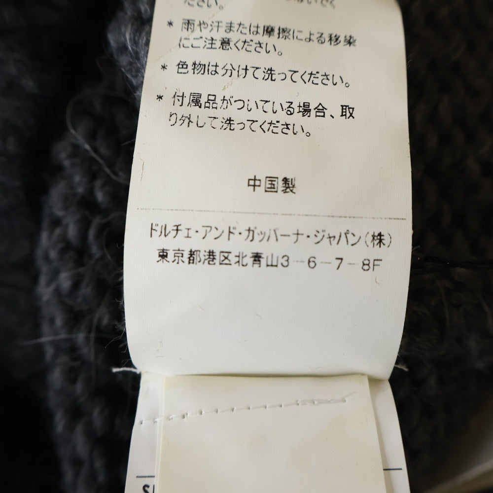 DOLCE & GABBANA(ドルチェアンドガッバーナ) チュール レイヤード タートルネック ロング ニット ワンピース グレー レディース SK0408