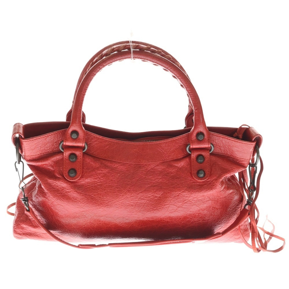 BALENCIAGA(バレンシアガ) ザ・ファースト レッド レザー 2WAY ハンドバッグ ショルダーバッグ 103208 レディース