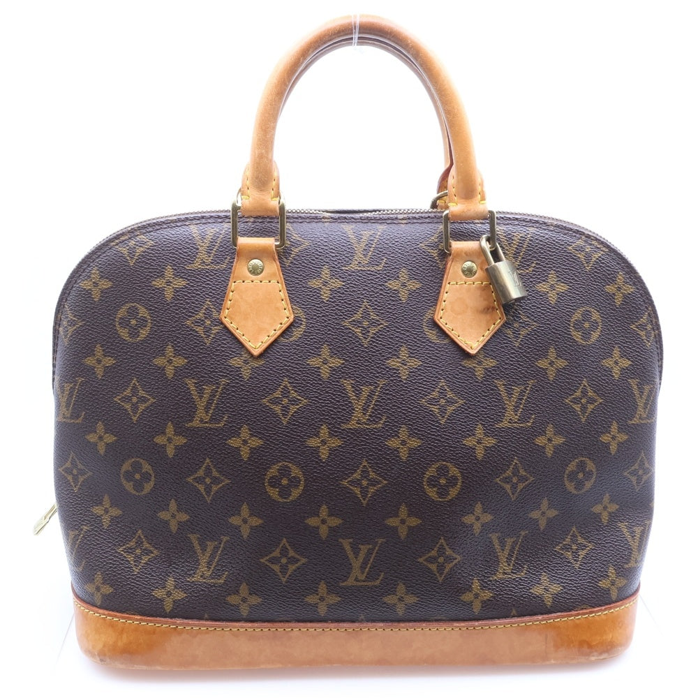 LOUIS VUITTON(ルイヴィトン) モノグラム アルマ ハンドバッグ ブラウン レザー×PVC ゴールド金具 M51130 レディース