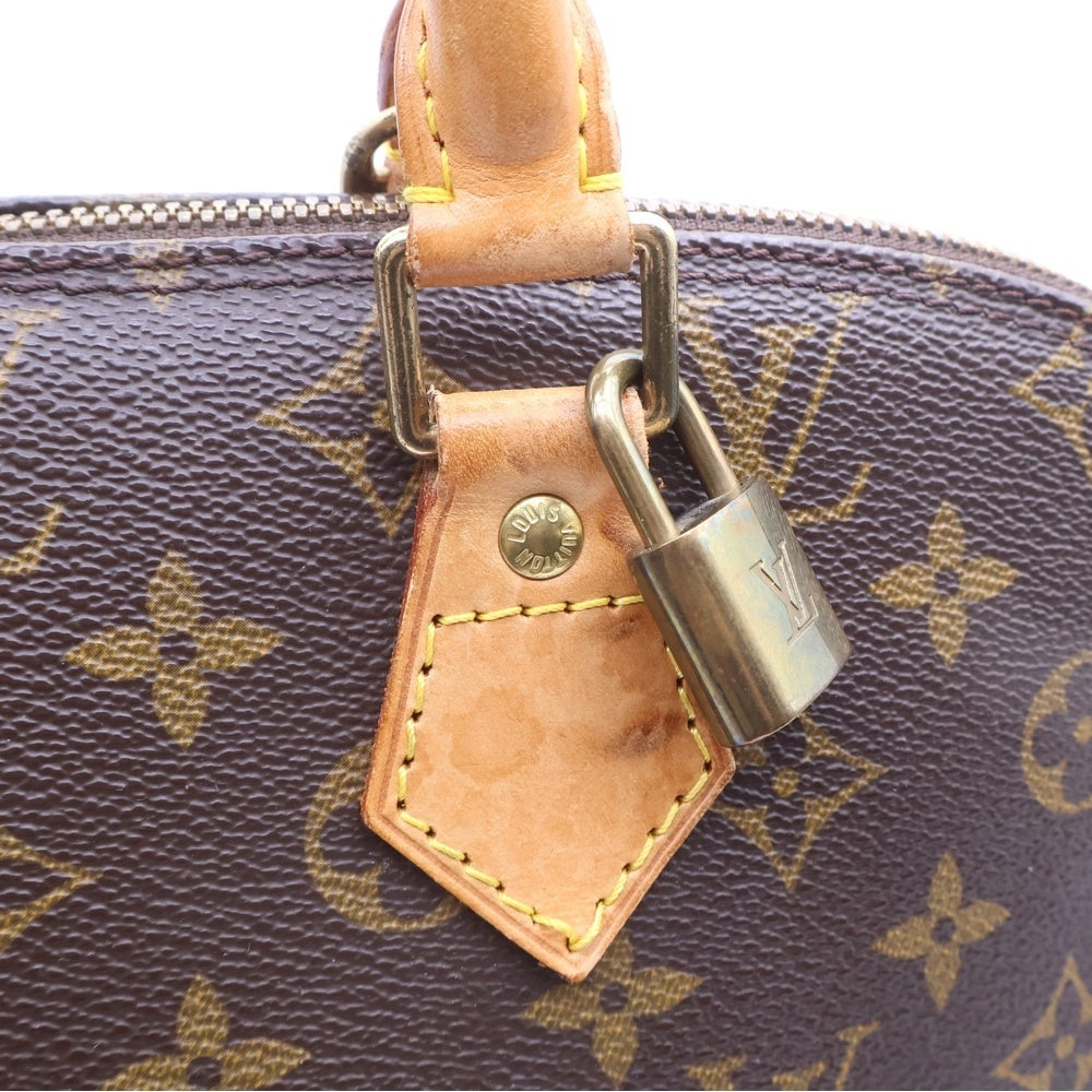 LOUIS VUITTON(ルイヴィトン) モノグラム アルマ ハンドバッグ ブラウン レザー×PVC ゴールド金具 M51130 レディース