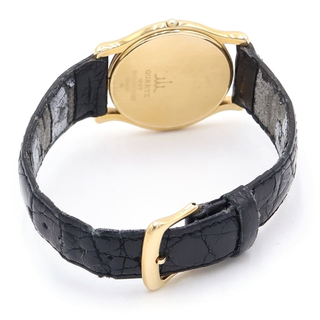 CREDOR(クレドール) クレドール シャンパン文字盤 レザーベルト クォーツウォッチ 腕時計 14KT イエローゴールド/ブラック 9570-6010 レディース