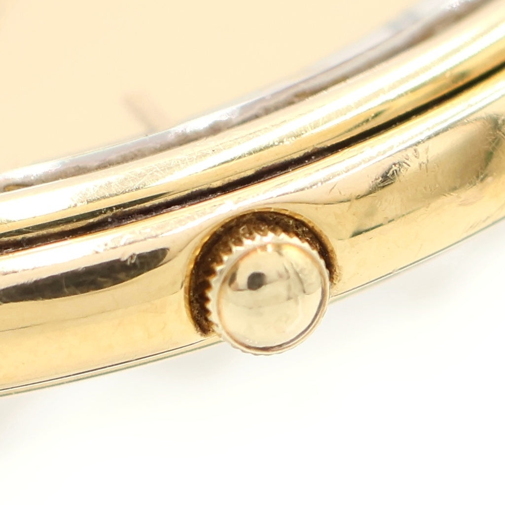 CREDOR(クレドール) クレドール シャンパン文字盤 レザーベルト クォーツウォッチ 腕時計 14KT イエローゴールド/ブラック 9570-6010 レディース