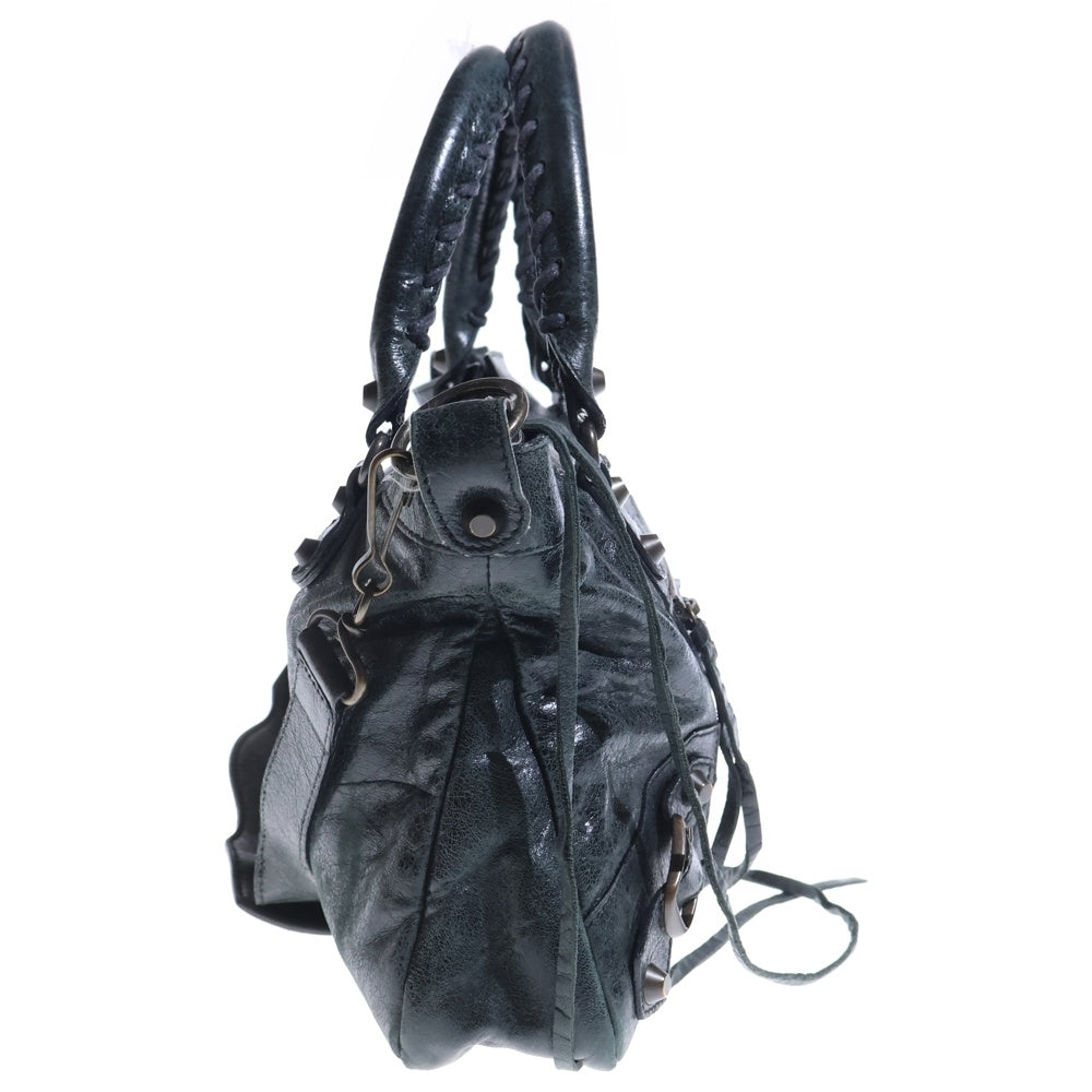 BALENCIAGA(バレンシアガ) ザファースト ハンドバッグ ブラック レザー 103208 ゴールド金具 レディース