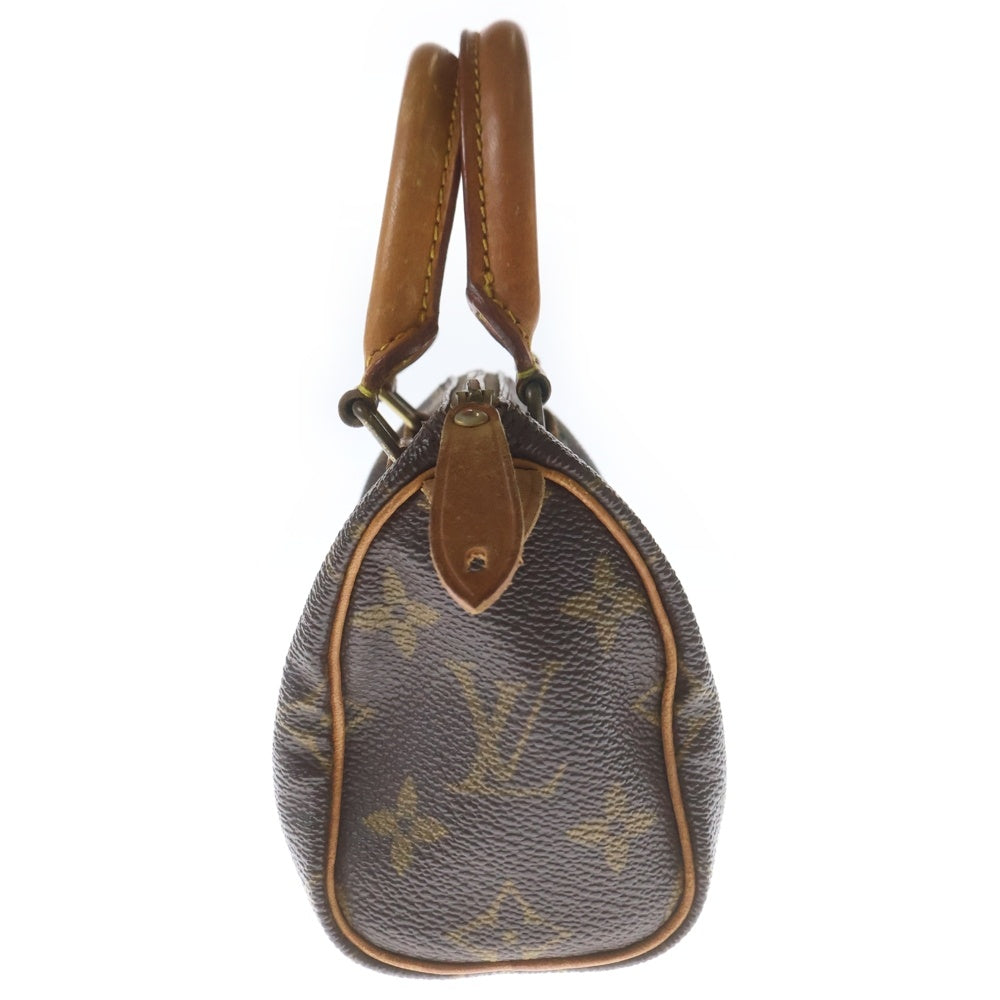 LOUIS VUITTON(ルイヴィトン) モノグラム ミニスピーディ ミニボストンバッグ ミニハンドバッグ ポーチ ケース 小物入れ ブラウン レザー×PVC M41534 ゴールド金具 レディース