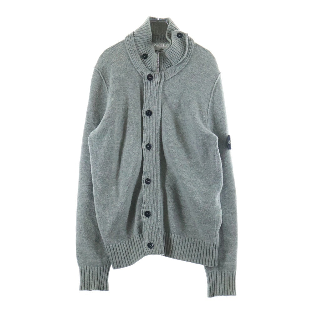 STONE ISLAND(ストーンアイランド) パッチデザイン ニットカーディガン グレー