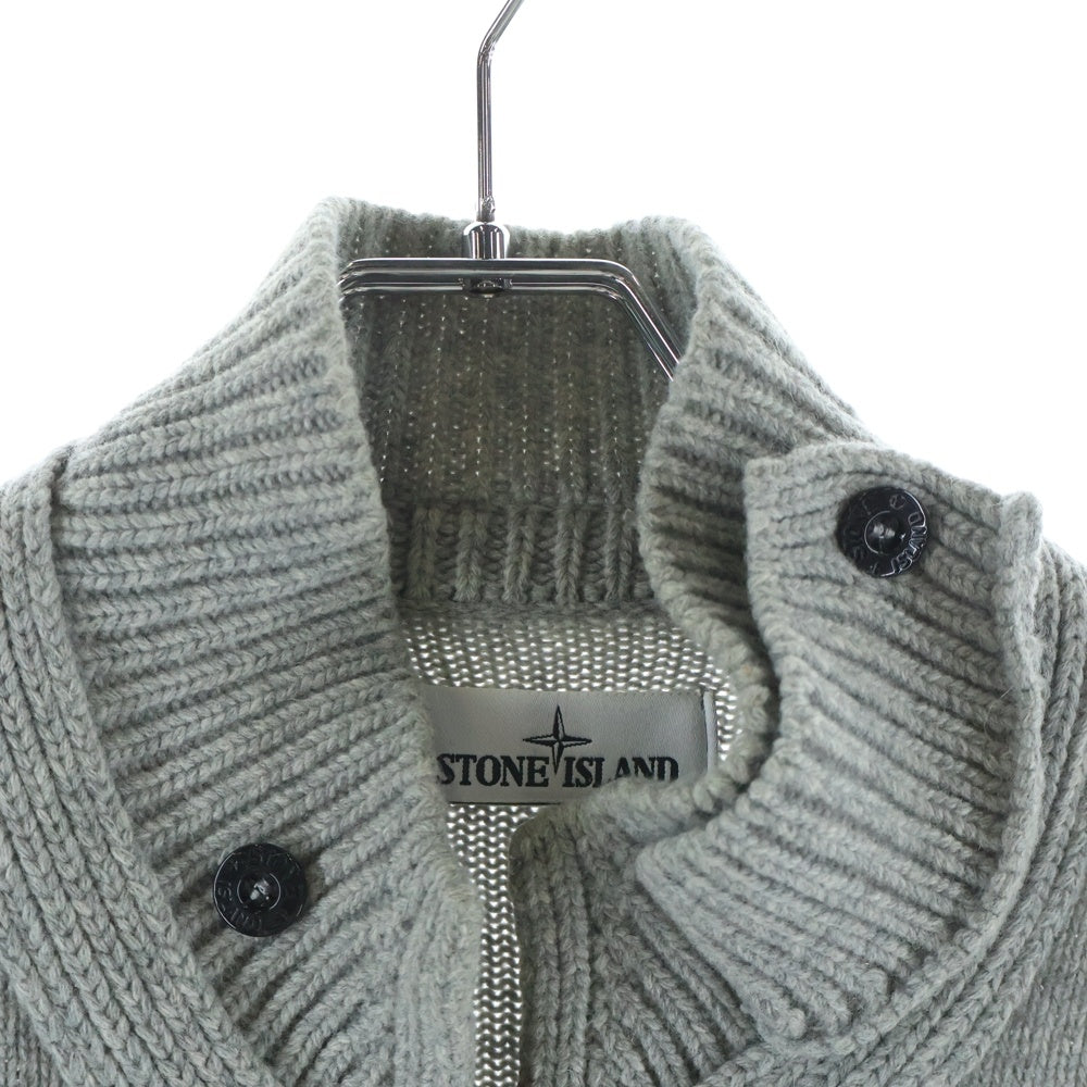 STONE ISLAND(ストーンアイランド) パッチデザイン ニットカーディガン グレー
