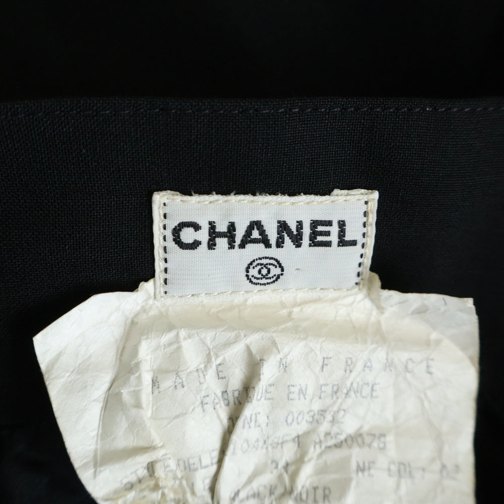 CHANEL(シャネル) ゴールドボタン プリーツ キュロット ハーフ ショートパンツ ショーツ スカート ブラック レディース