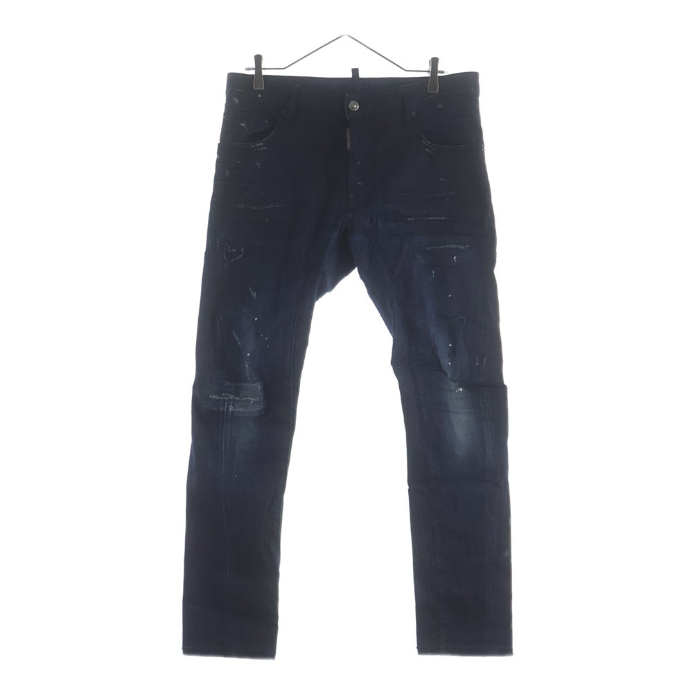 DSQUARED2(ディースクエアード) デニムパンツ ダメージジーンズ ネイビー S74LB0531