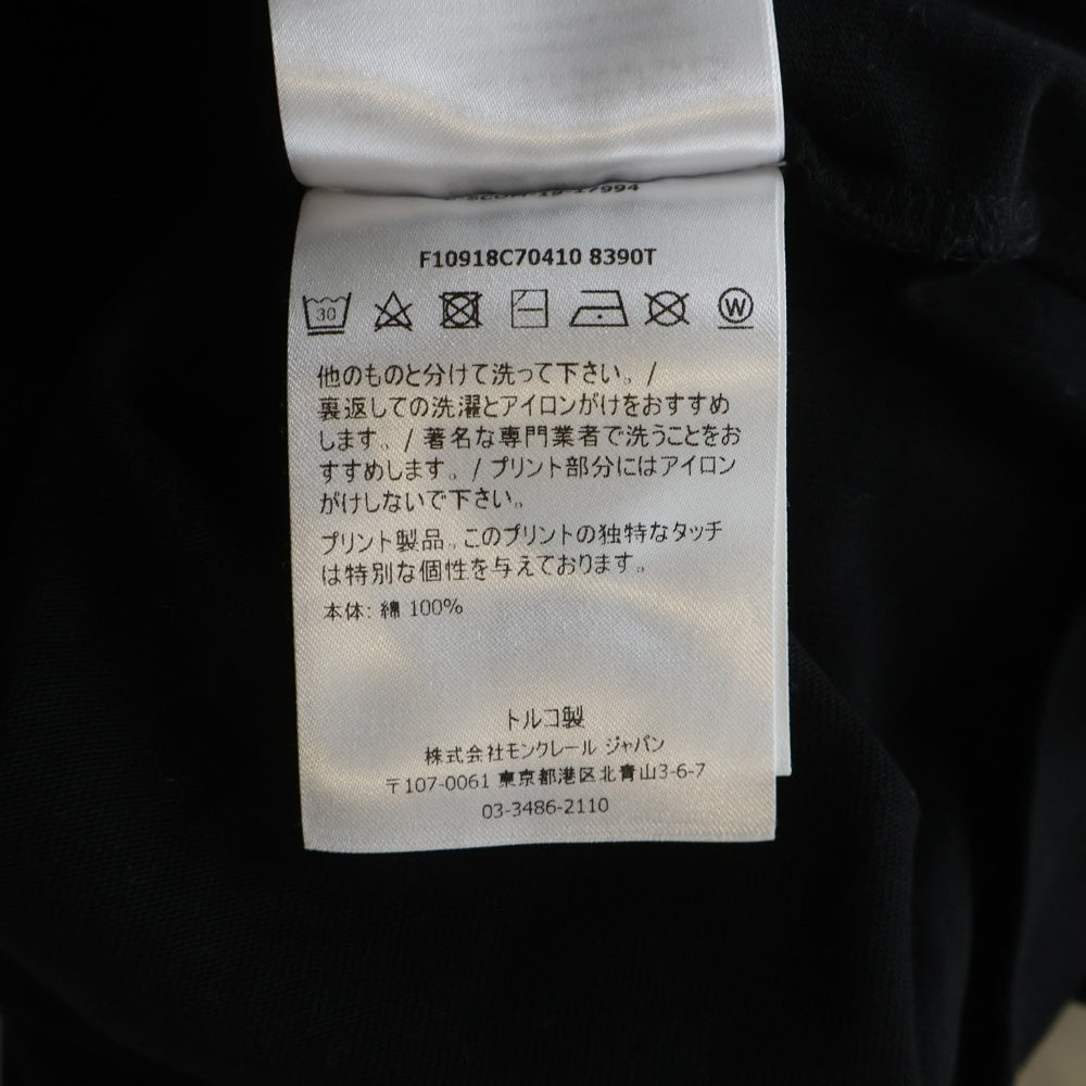 MONCLER(モンクレール) ロゴ半袖Tシャツ コットンブラック L F10918C70410 8390T