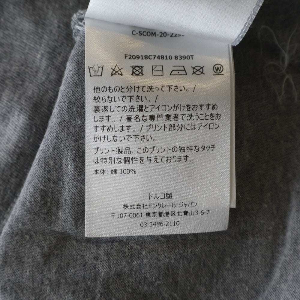 MONCLER(モンクレール) 半袖ロゴTシャツ グレー コットン L F20918C74810 8390T