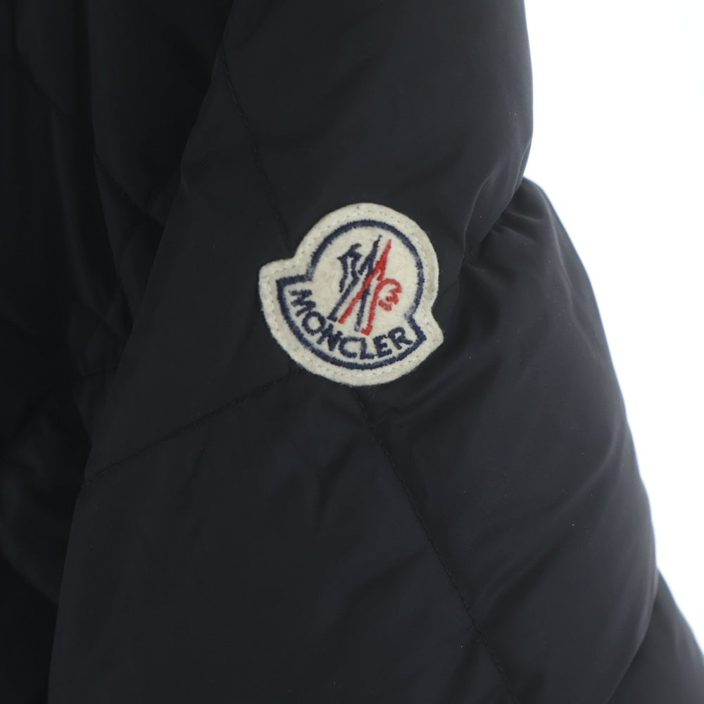 MONCLER(モンクレール) 16AW VAULOGETTE ワッペンロゴ ウール切り替え ダウン コート ブラック レディース B20934981185 54155