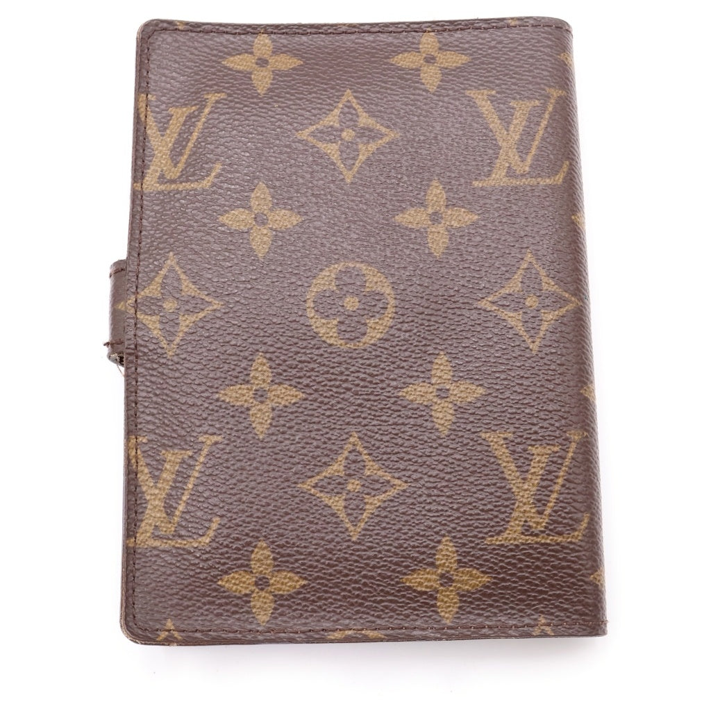 LOUIS VUITTON(ルイヴィトン) モノグラム アジェンダPM バインダー 手帳カバー ブラウン PVC R20005 ゴールド金具 レディース