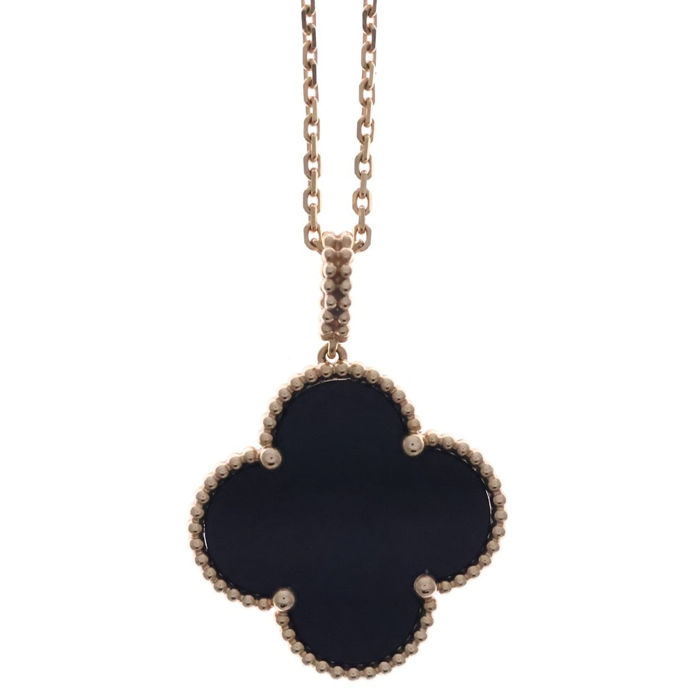 Van Cleef & Arpels(ヴァンクリーフアンドアーペル) マジックアルハンブラ 1モチーフ オニキス ロングネックレス K18YG イエローゴールド VCARO49M00 レディース