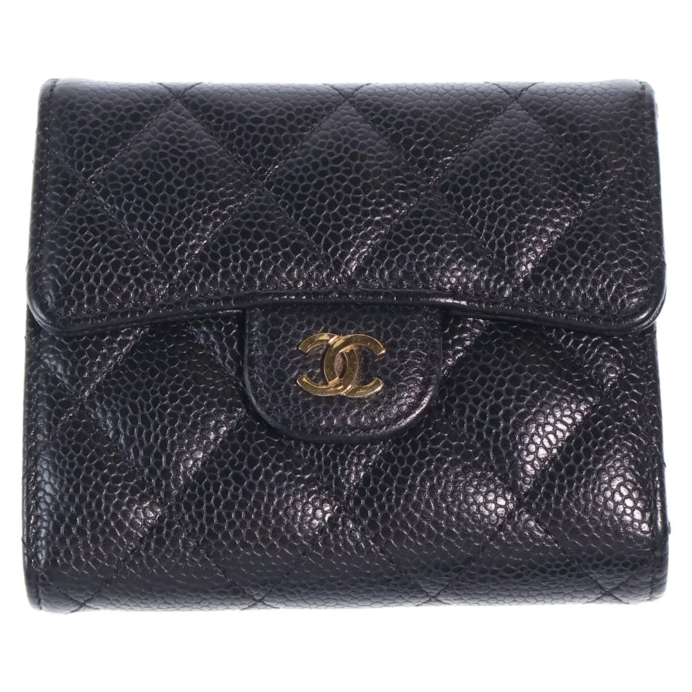 CHANEL(シャネル) マトラッセ 三つ折りコンパクトウォレット コイン