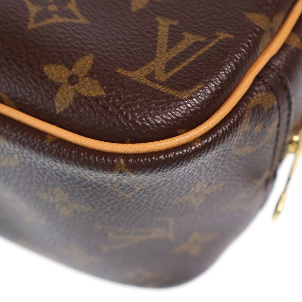LOUIS VUITTON(ルイヴィトン) モノグラム トゥルーヴィル ハンドバッグ ブラウン レザー×PVC M42228 ゴールド金具 レディース