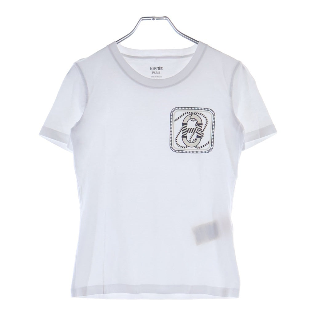 HERMES(エルメス) 23SS カノエ プリント 半袖 Tシャツ カットソー 
