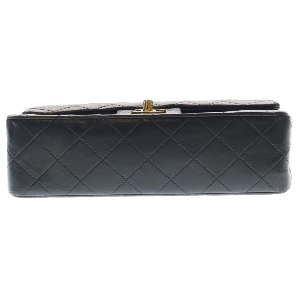 CHANEL(シャネル) マトラッセ23 ラムスキン レザー Wフラップ Wチェーン ショルダーバッグ ゴールド金具 ブラック 2番台 レディース